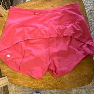 Lululemon speed up short 4” sonic pink size 6